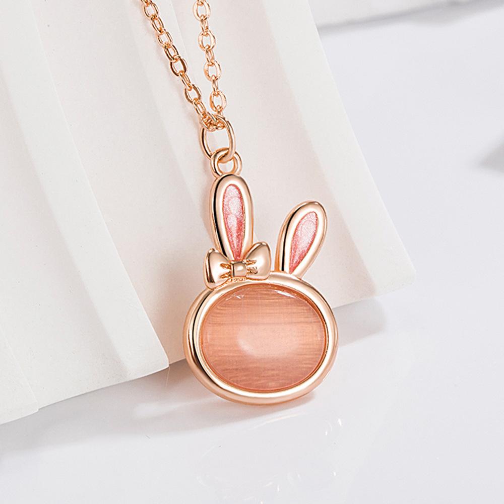 Подвеска Meng Rabbit, легкая роскошь, темпераментная форма с цепочкой на ключице