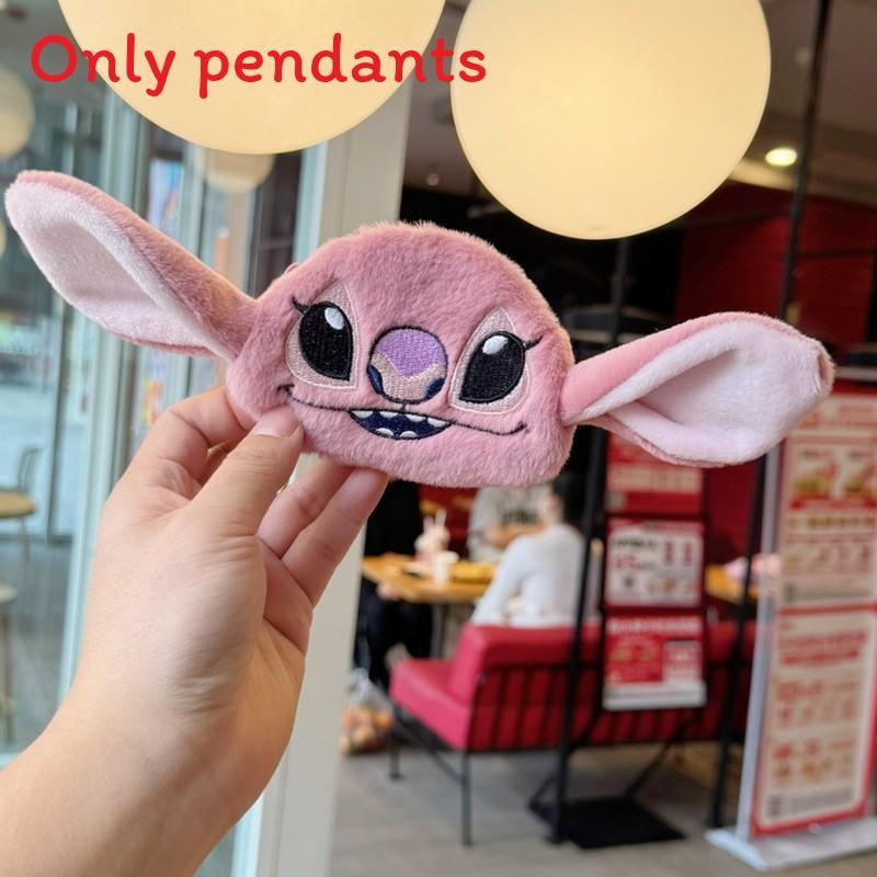 Плюшевый брелок Stitch с кольцом для ключей для украшения рюкзака и коллекционеров