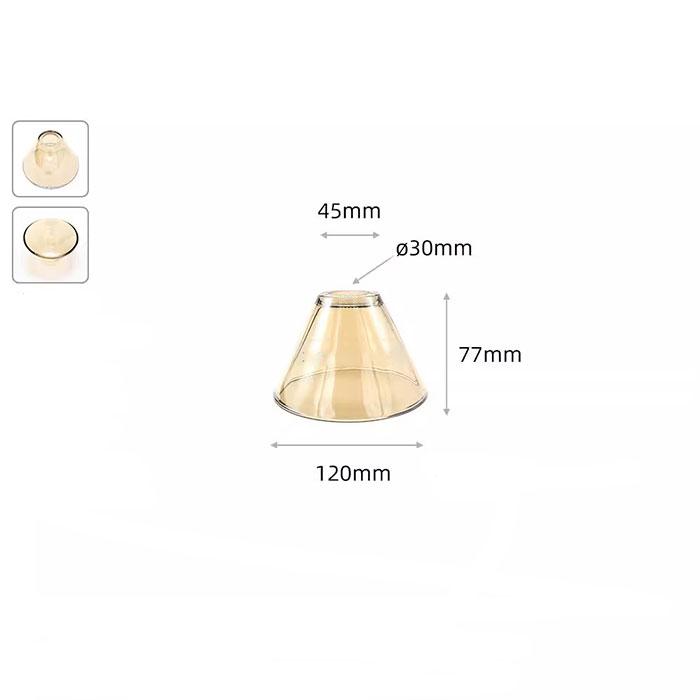 Прозрачный матовый абажур с отверстием 30 мм E14, сменный стеклянный абажур с отверстием 3 см зеленого и янтарного цвета для настенных светильников E12 Candle