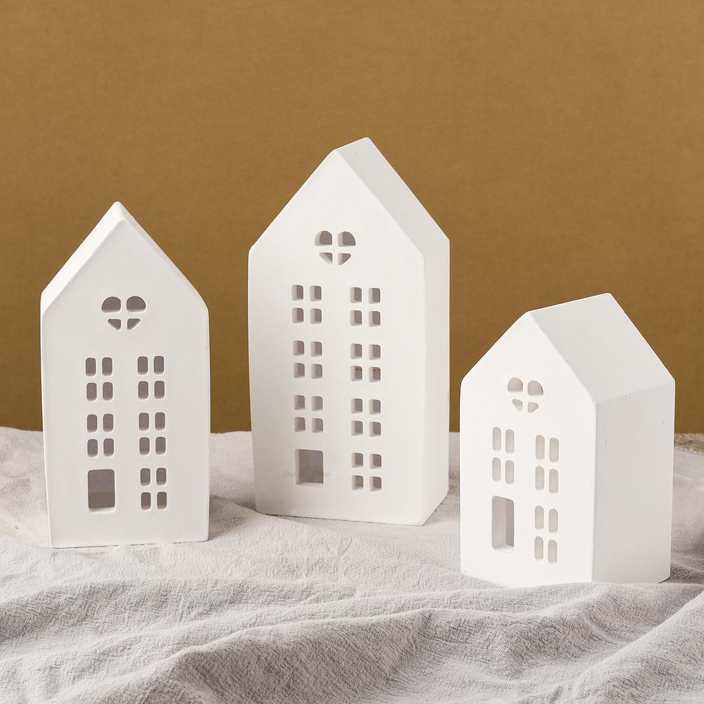 1шт подсвечник для дома силиконовая форма DIY ручная работа окна дома гипс бетон смола подсвечник ремесло литье формы домашний декор