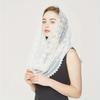 Women Chapel Veils Lady Mantilla Infinity Veil Latin Mass Soft Embroidered Lace Head Covering Scarf for Bride