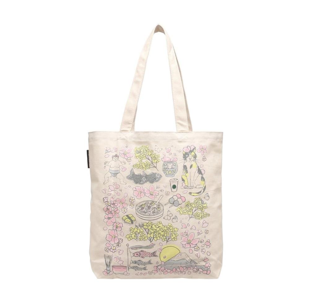Starbucks Been There Series Tote Bag, JAPAN Spring Sakura Tote Bag, Spring