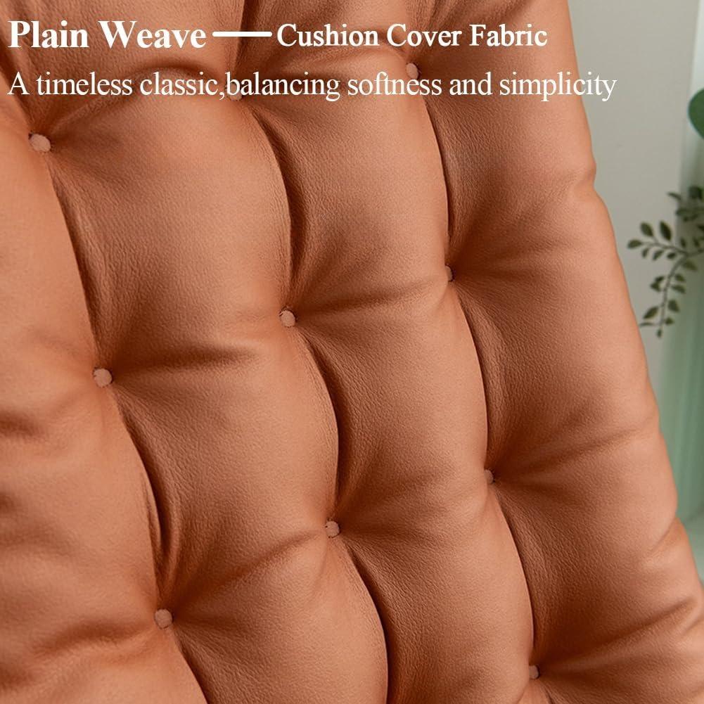 All-Season Washable Faux Sheepskin Chaise Lounge Cushion with Ties, Reclining Rocking Zero Gravity Chair Pad, Foldable One-Piece Backrest Cover 61in