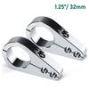 1/1.25/1.5" Handlebar or Frame Mount Dual Hole Throttle Clutch Cable Brake Line Clamp Universal for Harley and Other Motorcycles