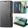 Case - E.F.Connection - for Xiaomi Redmi Note 13 Pro 5G - Shockproof - PU Leather - Card Holder - with 2 Tempered Glasses
