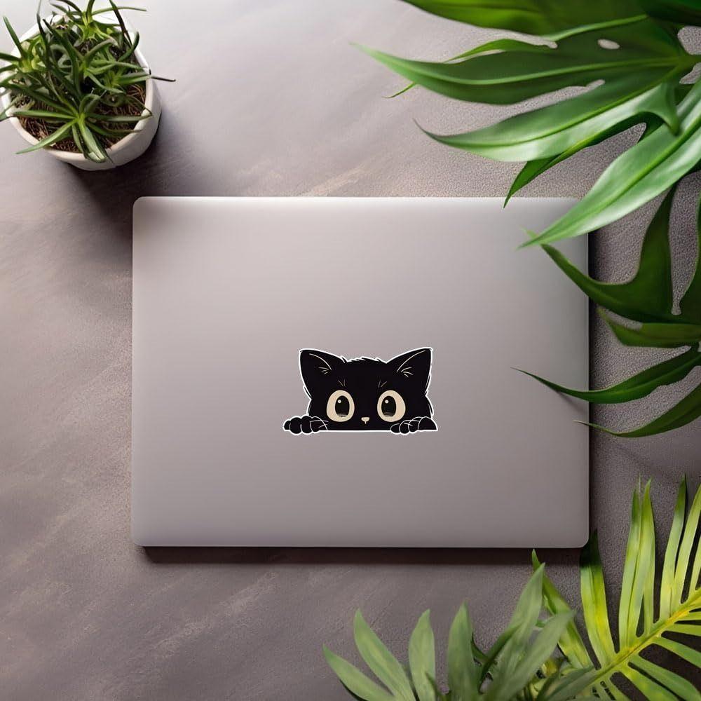 10pcs Scratch Covering PVC Decals Peek-a-Boo Car Styling Cover Funny Kitty Decals Laptop