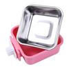 Puppy Detachable Anti-overturning Square Hanging Water Feeder Container Food Dish Dog Crate Bowl