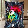 Soccer Ball Splash Art 9 Theme blanket Lightweight Warm Flannel Blanket Decorative Throw Blanket for Home Decoration