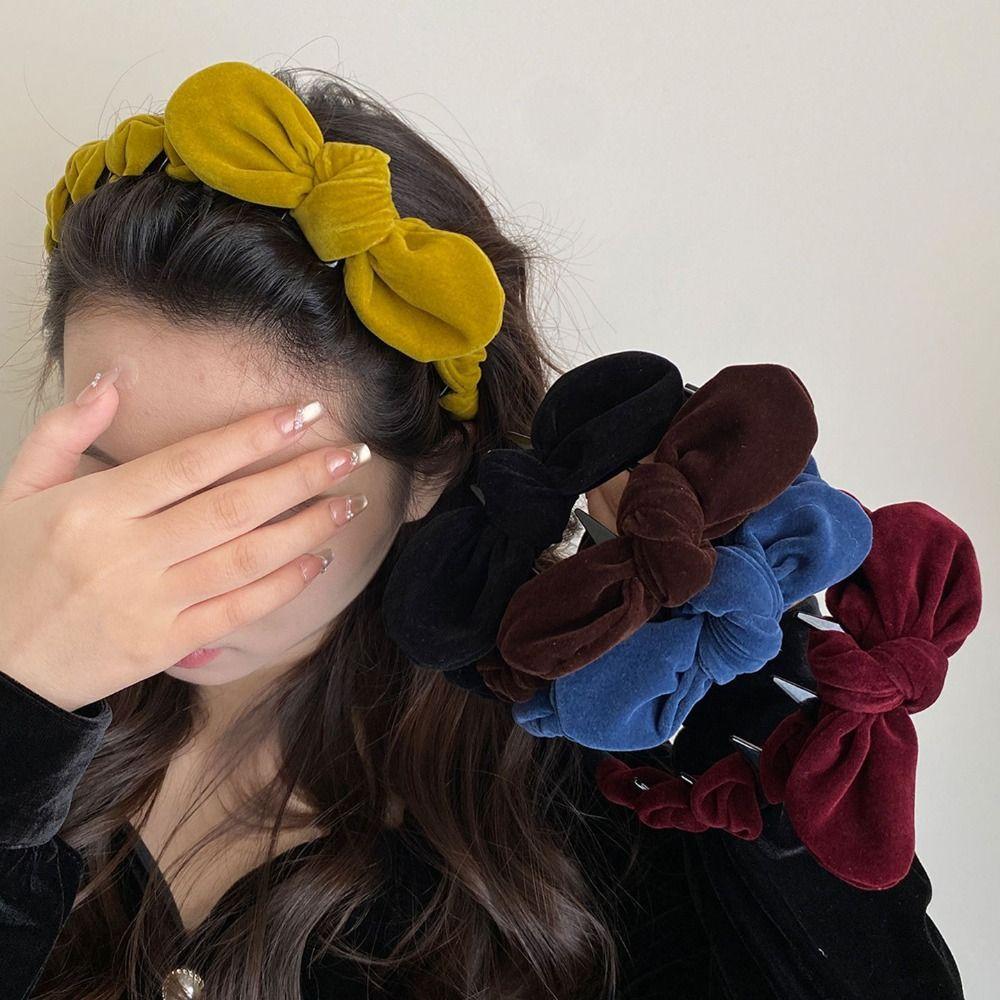 Банты Заколки Бархатный Фасинатор Осенние Повязки для Волос Женщины Девушки