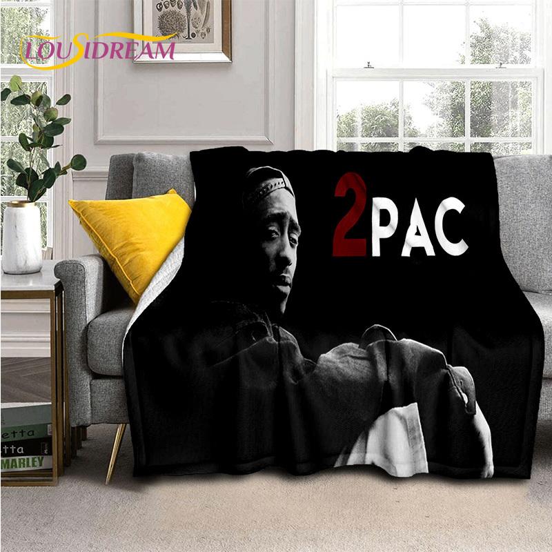 Плед с изображением рэперов Эминема и Тупака 2Pac, Хип-хоп Музыка, Бог Рэпа, Мягкий Плед для Дома, Спальни, Кровати, Дивана, Пикника, Путешествий, Подарок