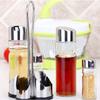 Oil and Vinegar Set Vinegar Cruet Set Home Kitchen Clear Multifunction Condiment