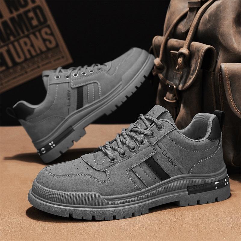 Мужские легкие и дышащие кроссовки, новые рабочие короткие ботинки с плоским дном, многоцелевая спортивная обувь для подростков