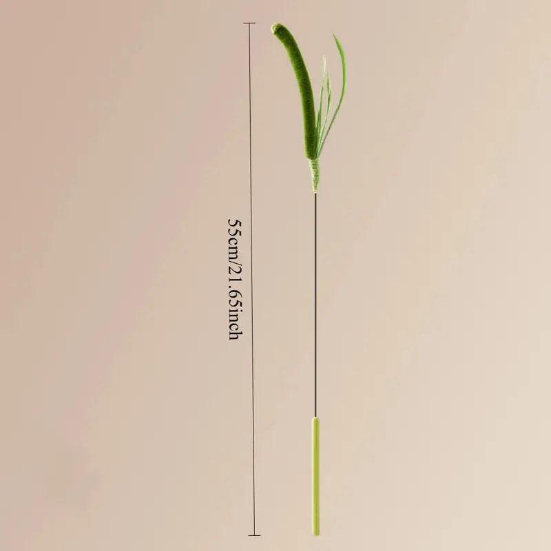 1Pcs/2Pcs/3Pcs Cat Teaser Wand Set Dog Tail Grass Feather Interactive Cat Toy with Bell for Indoor Cats