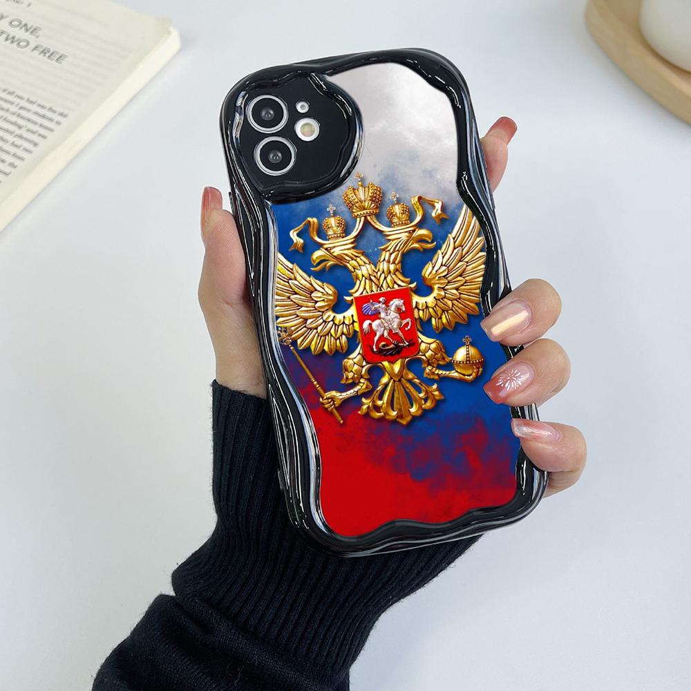 Ae96 Эмблема России дизайн флага искусство Защитные чехлы для телефонов для Samsung S23 S24 Ultra A55 A14 A25 Infinix Hot 40 Pro Tecno Spark 20C Wave Задняя крышка из ТПУ