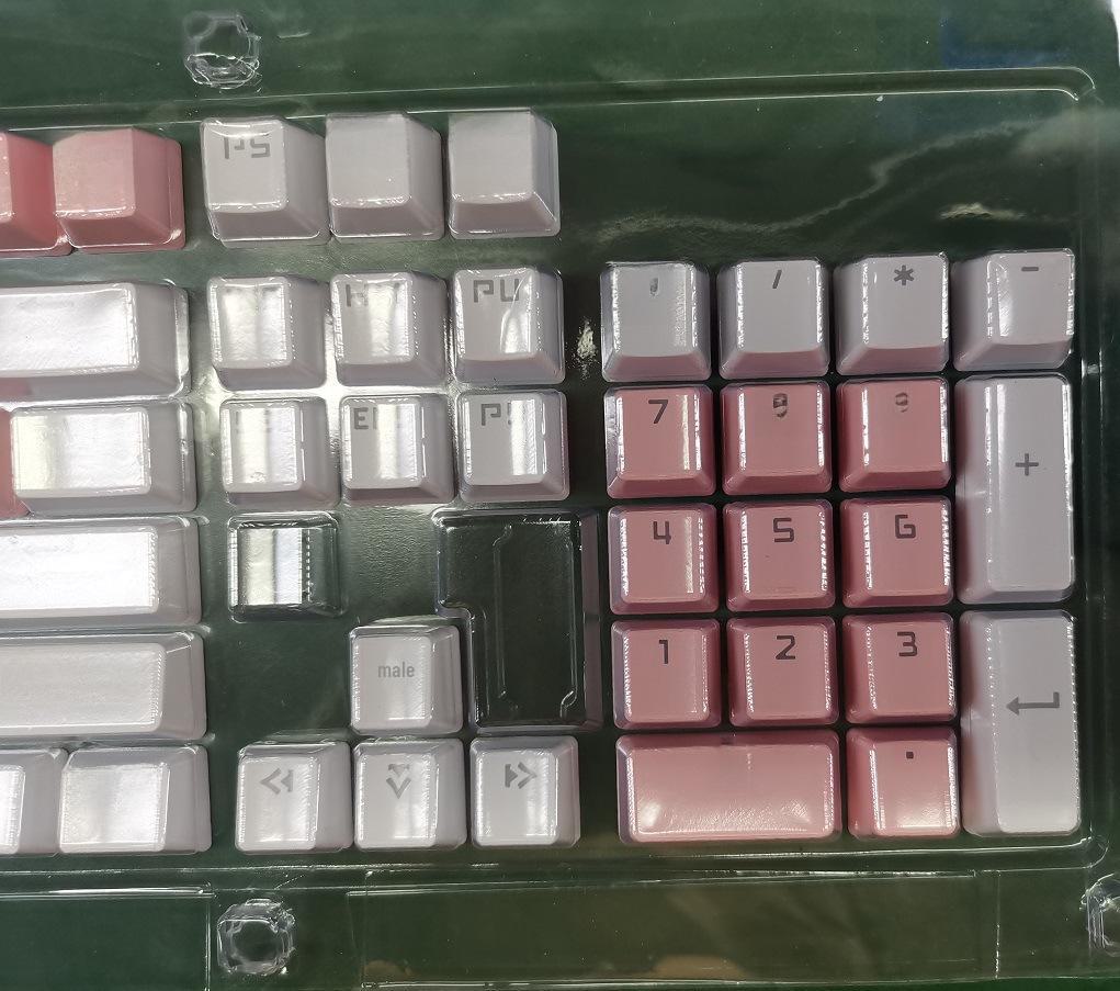Two-Color ABS Keycaps: Universal 104/87-Key, Translucent for Mechanical Keyboards