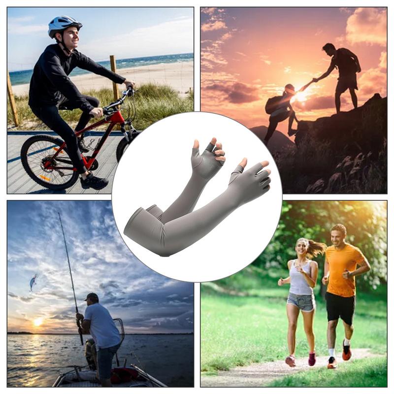 Длинные перчатки, крутые мужские и женские перчатки с рукавами, грелки для рук, перчатки для бега, велосипедные рукава, рыболовные велосипедные спортивные защитные перчатки