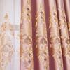 European Style Curtains Thickened Embroidered Curtains Bedroom Full Blackout Insulation Living Room Bay Window Curtain Rod
