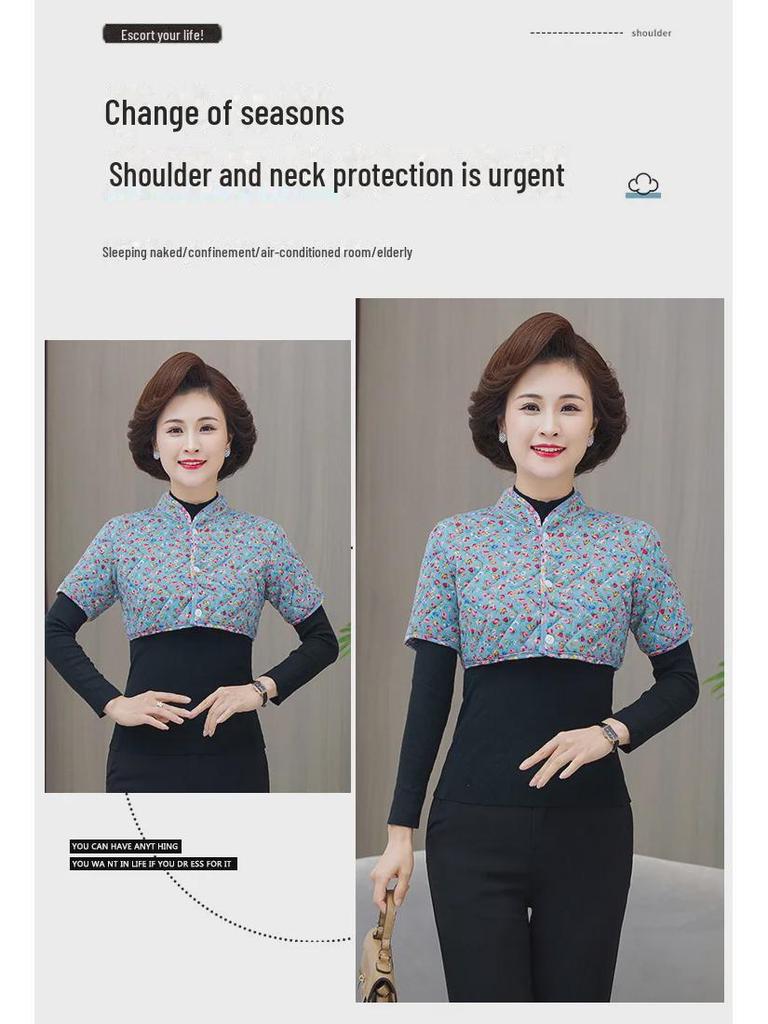 Women's Velvet-Lined Shoulder Guard & Warm Shawl for Winter Sleeping