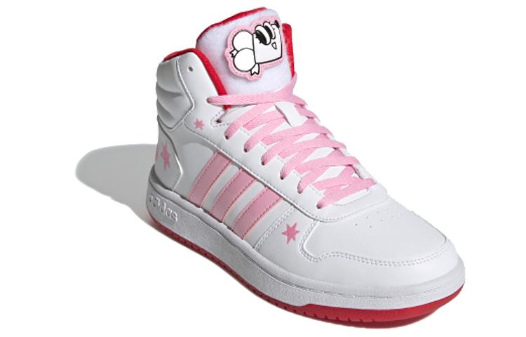 adidas Кроссовки Hoops 2.0 Mid 'Бело-розовые' Женские FW8031