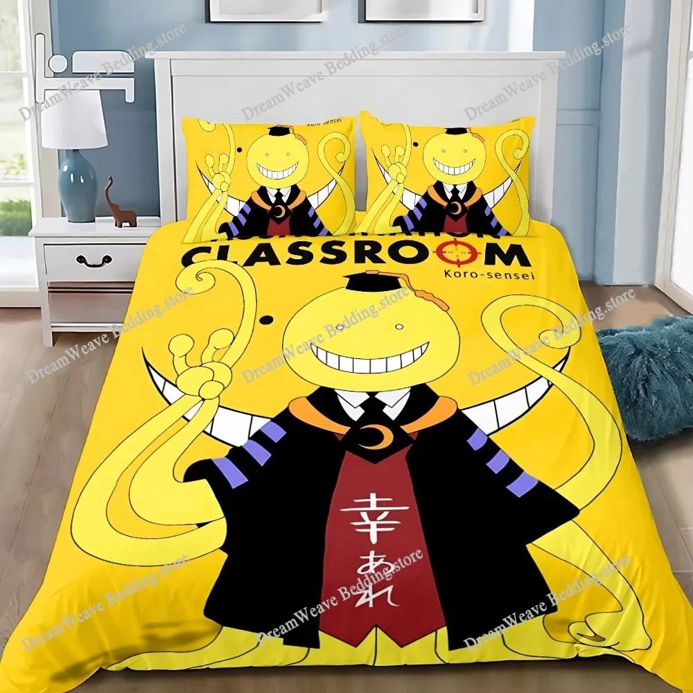 Assassination ClassroomS Bedding Set Pillowcase Anime Duvet Cover Adult Boy Girl Bedroom Decoration Children Gift Single Double
