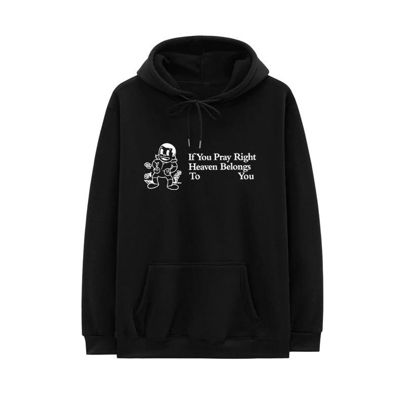 American Hooded Sweater Unisex Same Hoodie Loose Trendy Brand Letter Print Top