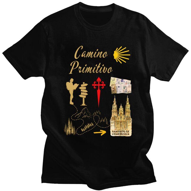 Custom Classic Buen Camino De Santiago T Shirt Men Short Sleeve El Camino Tshirt Streetwear Tee 100 Cotton Oversized Tshirt