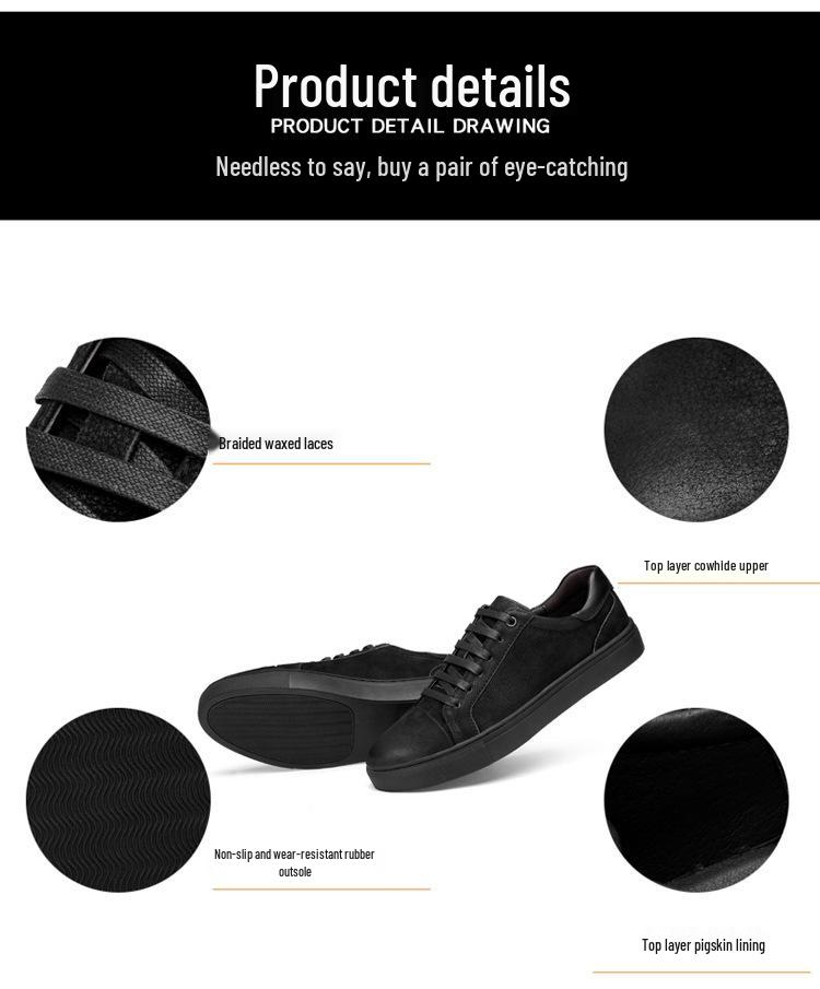 Мужские замшевые кроссовки из натуральной кожи - Весенне-осенняя универсальная деловая и повседневная обувь, доступен большой размер