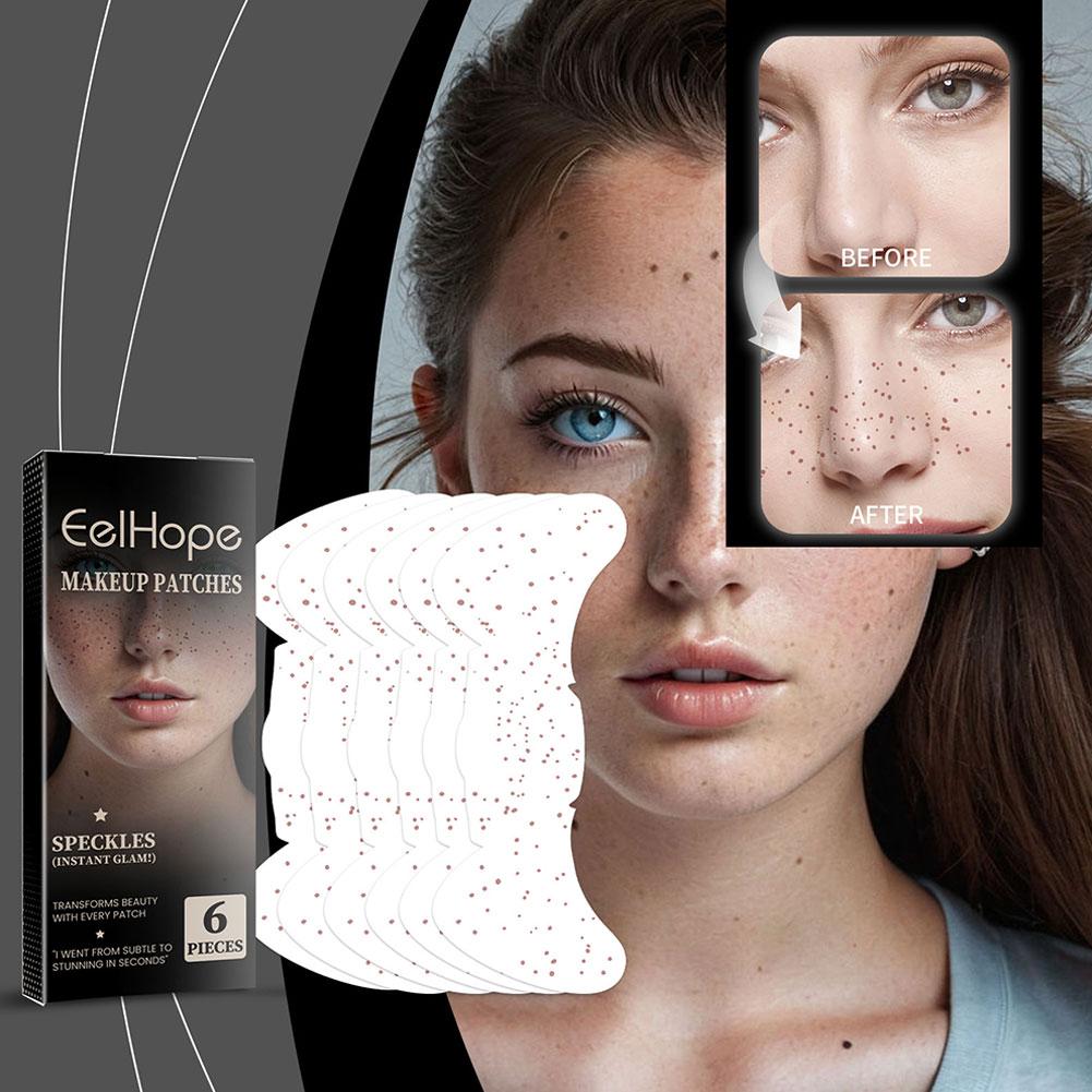 12/6 шт. ПЭ пленка татуировки позолота веснушки на лице поддельные татуировки наклейки самоклеящиеся веснушки для глаз B U0U8
