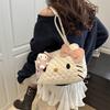 Cute Kitty Cat Backpack Bag Women's 2025 New Trendy Fashion Cartoon Tote Bag Large Capacity Diamond Backpack