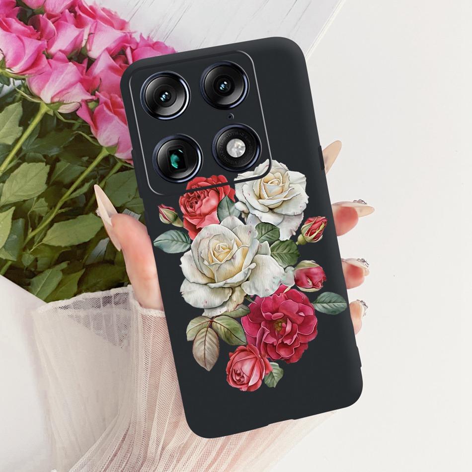 For Motorola Signature Cute Flower Butterfly Cat Painted Case For Motorola Signature XT2603-2 Black Silicone Soft Phone Cases
