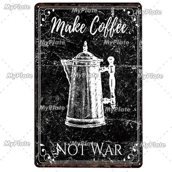 Coffee Word Vintage Metal Sign Tin Sign Vintage Cafe Decoration Plaque Home Wall Decor Bar Sign Home Decor Poster Drop Shipping
