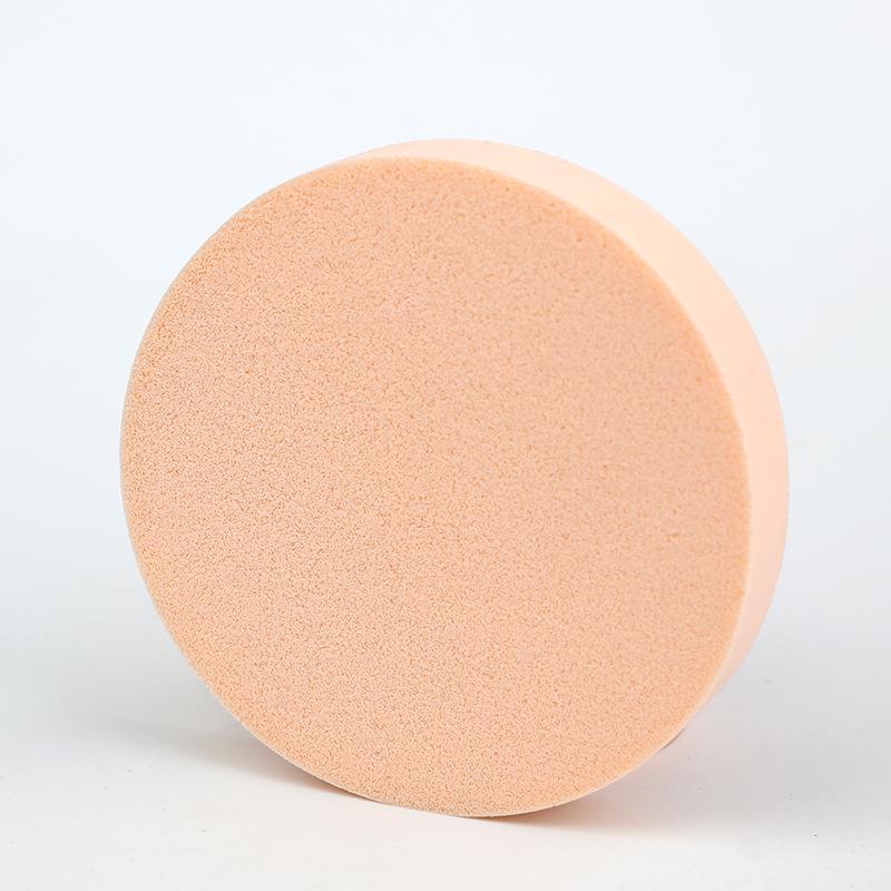 Dual-Use Makeup Powder Puff: Large, Round, White Puff for Wet/Dry Application, No Residue. Ideal for Studio Makeup Artists.