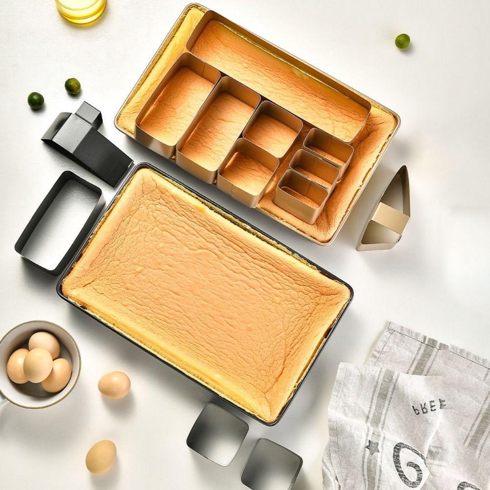 10pcs Carbon Steel Bread Mold Easy To Demold Cake Mold Creative Baking Tray Kitchen