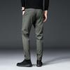 2024 летние повседневные брюки мужские тонкие деловые эластичные брюки для бега с эластичной резинкой на талии корейские классические тонкие черные, серые, синие брюки мужские