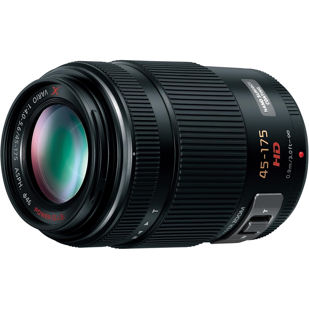 Panasonic Micro Four Thirds 45-175 мм/F4.0-5.6 Моторизованный зум-телеобъектив, Черный, G X VARIO PZ ASPH. МОЩНОСТЬ OIS. H-PS45175-K