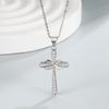Eternal Love Diamond Cross Pendant for Women - Stylish All-Match Design