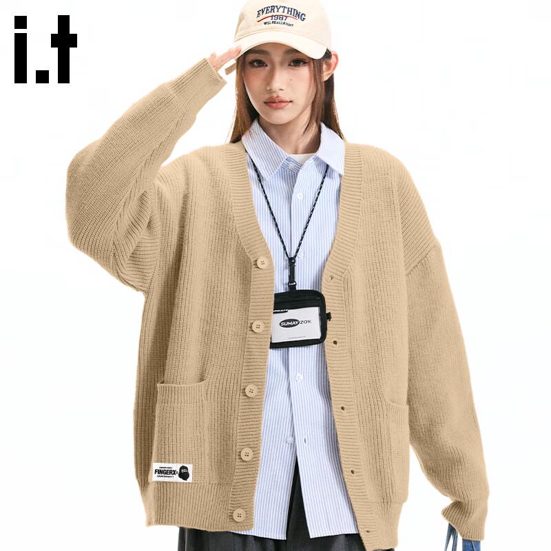 Кардиган унисекс свободного кроя с V-образным вырезом Fingercroxxit