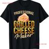 Pro Grilled Cheese Maker Enthusiast Food Lover T Shirt Vintage Washed Stretched Comfortable Graphic Designer Clothes Soft