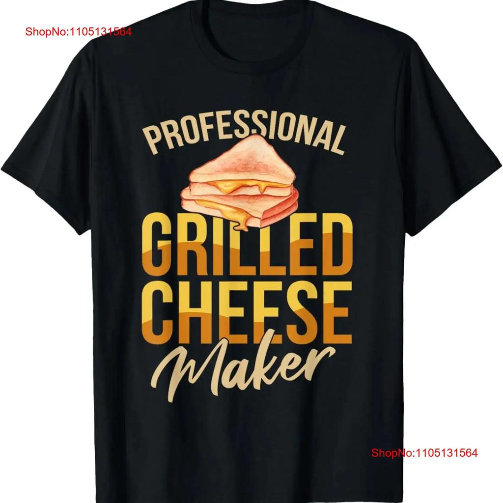 Pro Grilled Cheese Maker Enthusiast Food Lover T Shirt Vintage Washed Stretched Comfortable Graphic Designer Clothes Soft