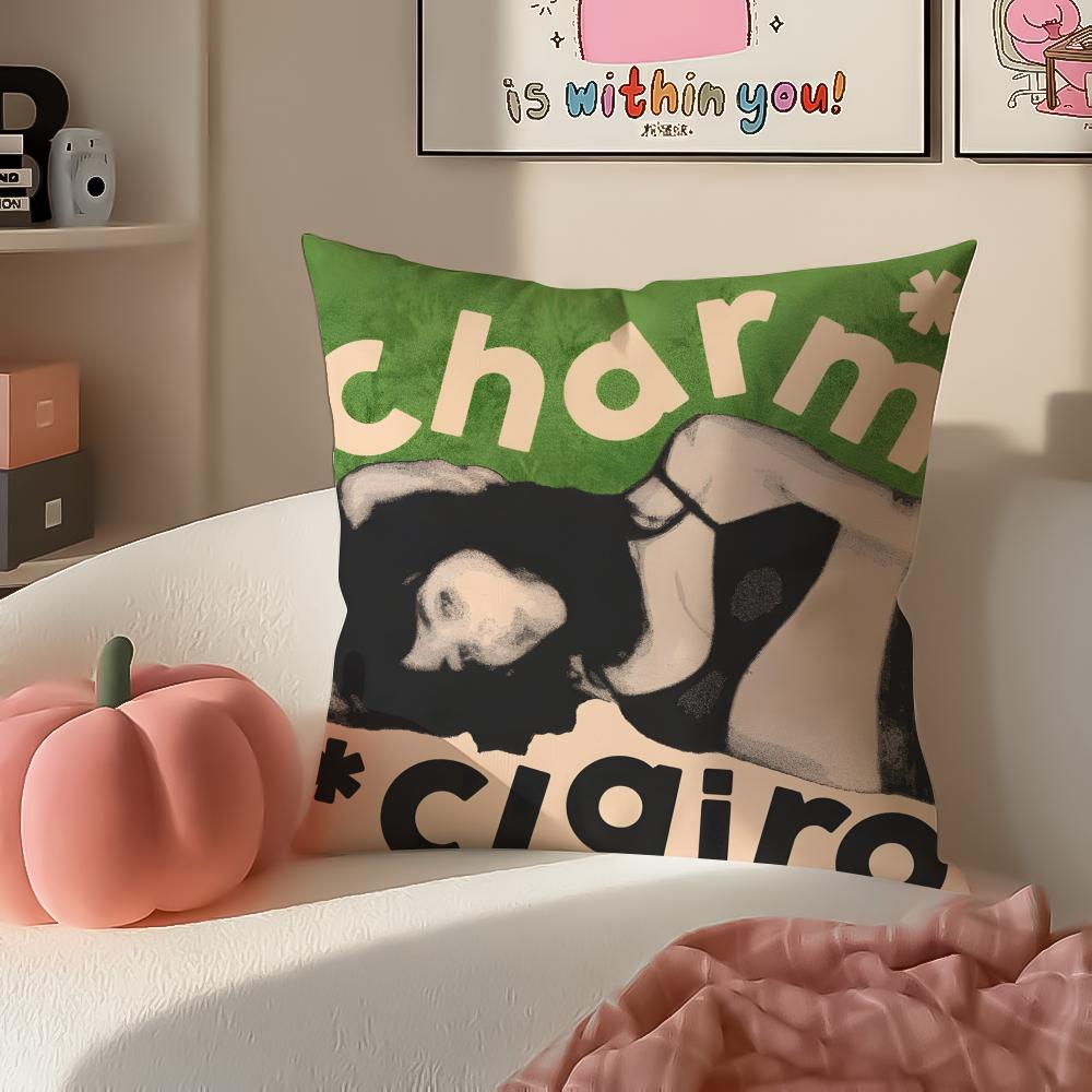 Singer CClairo Charm Наволочка для подушки-подушки Короткий плюш Невидимая молния Комната Диван Чехол на подушку