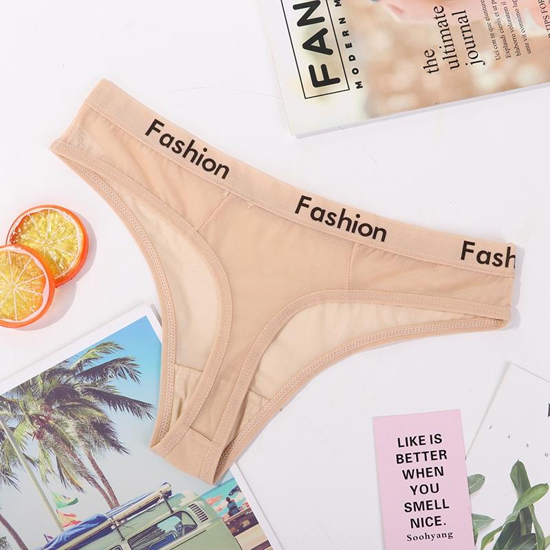 Женские кружевные стринги с надписью, сексуальные соблазнительные ультратонкие кружевные сетчатые прозрачные трусики, бесшовные трусы