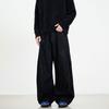 Kisko American Retro Wide Leg Profile Casual Black Matchet Pants Men and Women Straight-leg Washed Basic Denim Ins