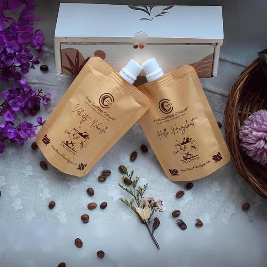 The Coffee Clique | Привет Фундук + Бархатная Ваниль | Взбитая кофейная паста | Капучино как в кафе дома | 200 грамм | Ароматизированный кофе