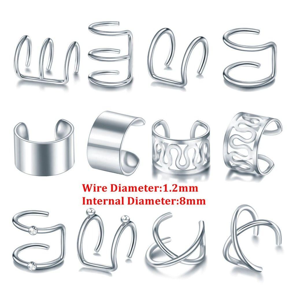 Alloy Alloy Braid Clips Silver Color Non Piercing Ear Cuffs New Design Hair Jewelry  Beach Party