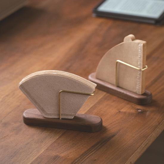 Filter Paper Reusable Rack Holder Thickened Portable Wooden Coffee Filter Paper Storage Holder