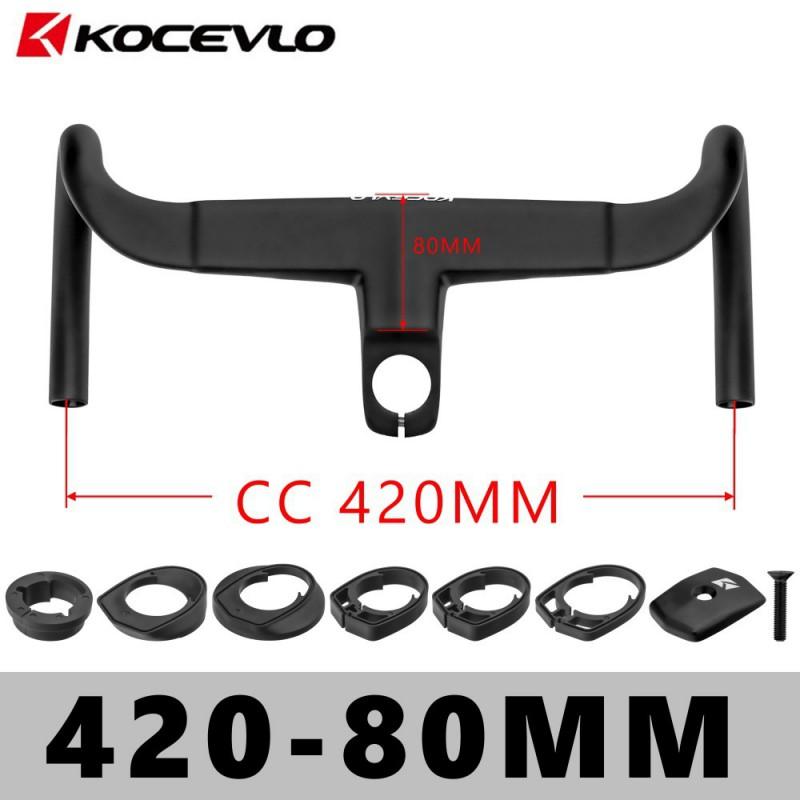 KOCEVLO K13 Carbon Fiber Integrated Drop Handlebar With Internal Cable Routing Computer Mount