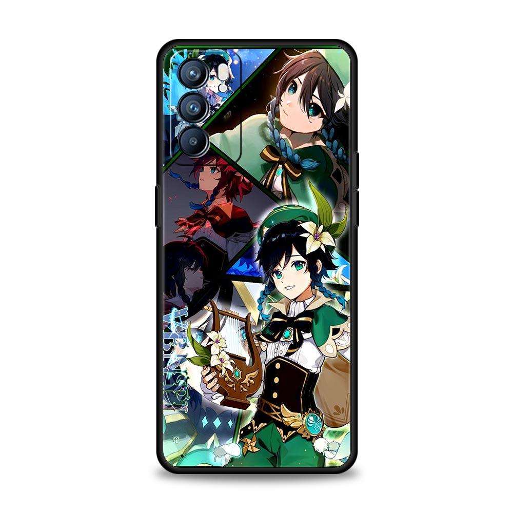 Case For Oppo Find X6 Pro X5 A54 A53 A52 A9 A15 A95 A17 A16 A76 A74 A57 A31 Reno8 Reno7 Reno6 Pro 5G Cover Genshin Impact Ayato