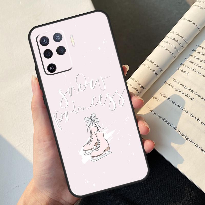 Ice Skating Case For Oppo A58 A98 A78 A18 A38 A60 A80 A40 A77 A57 A17 A74 A54 A94 A96 A76 A16 A15 A5 Pro