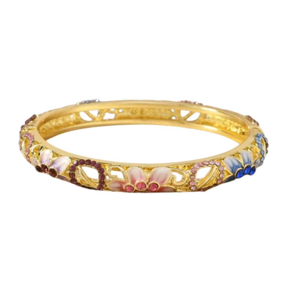 Китайский старинный браслет-перегородка традиционный женский браслет на руку ажурный цветочный браслет для девочек