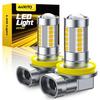 AUXITO H8 H11 H16 H9 LED Fog Lamp, Compatible with Vehicle Inspection, 3000K Yellow,